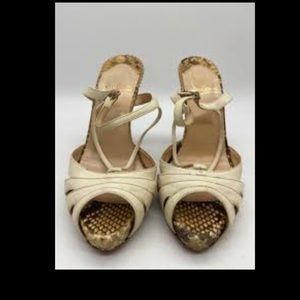 Christian Louboutin snakeskin python sandals